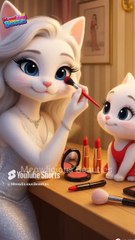 cute cat is doing makeup for first time #cutecat #cat #ai #cat