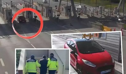 Çekmeköy'de gişelerden 110 kilometre hızla geçen şüpheli kamerada