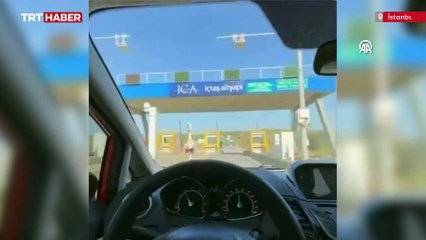 HGS gişelerinden hızlı geçen sürücünün ehliyetine el konuldu