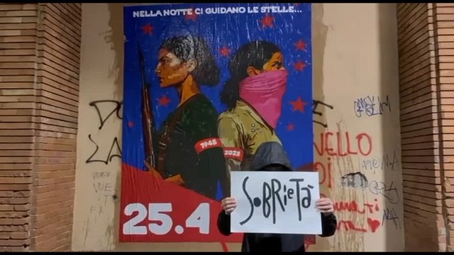 25 aprile, Laika in azione a Roma per le partigiane di ieri e di oggi