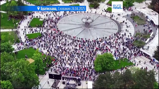 Протесты в Словакии против кремлёвского закона об НПО