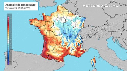 Anomalie des températures en France