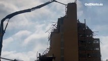 Así avanzan las obras de demolición del edificio central del histórico hospital La Fe de Valéncia