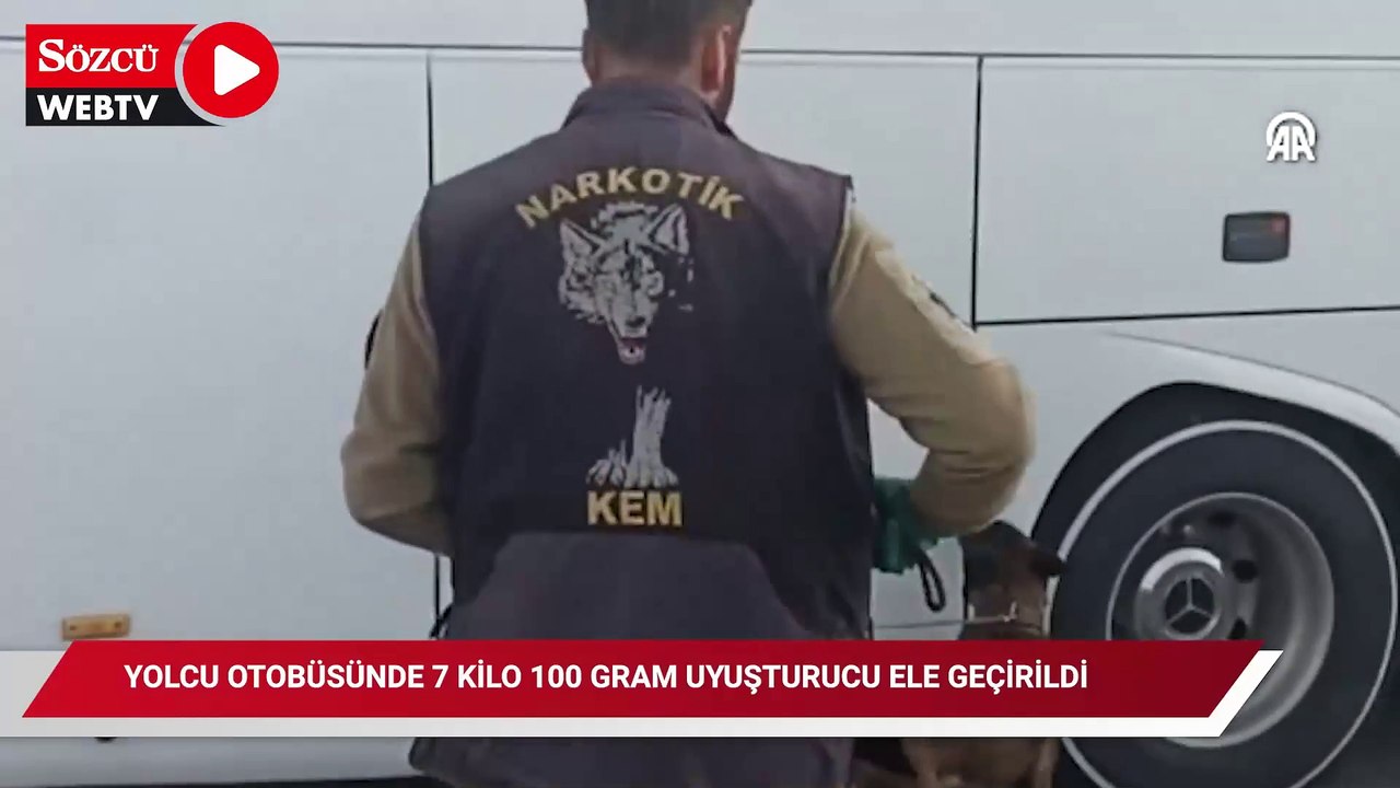 Yolcu otobüsünde 7 kilo 100 gram uyuşturucu ele geçirildi