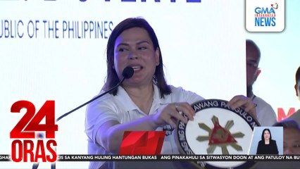 VP Sara Duterte, tila may pahaging sa isang pagtitipon kaugnay ng pagtakbo sa Eleksyon 2028 | 24 Oras