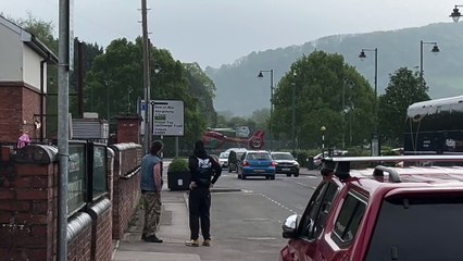 Air ambulance lands in Monmouth