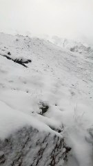 Mountain snowfalls view