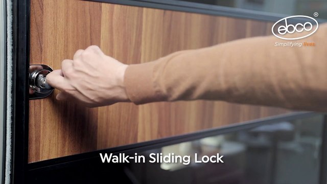 Ebco Walk-In Sliding Lock | Ideal for Walk-in Sliding Wardrobe Doors