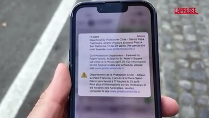 Roma, It-alert della Protezione Civile: piazza San Pietro chiude alle 17