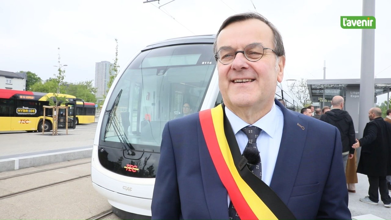 Inauguration du tram à Liège