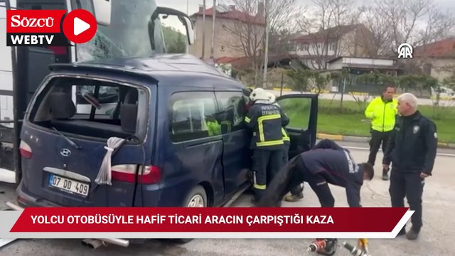 Yolcu otobüsüyle hafif ticari aracın çarpıştığı kazada 1 kişi öldü