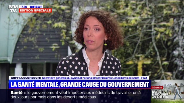 Santé mentale des jeunes: Il y a des choses qui sont faites, mais ce n'est pas assez , indique Saphia Guereschi, syndicat national des infirmières conseillères de santé