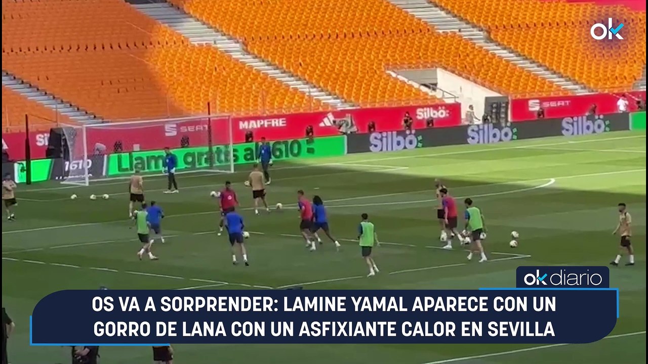 Os va a sorprender: Lamine Yamal aparece con un gorro de lana con un asfixiante calor en Sevilla