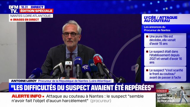 Attaque au couteau à Nantes: malgré le fait qu'il soit mineur, le suspect risque la réclusion criminelle à perpétuité s'il y a préméditation