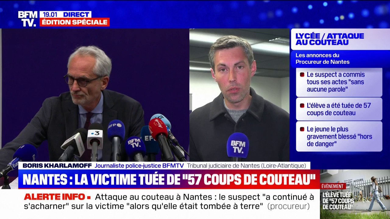 Attaque au couteau dans un lycée à Nantes: retour sur la conférence de presse du procureur de la République