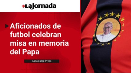 Aficionados de San Lorenzo celebran misa en memoria del Papa