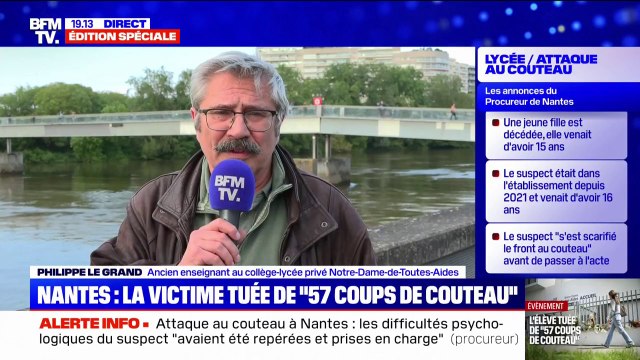 La médecine scolaire est dévastée aujourd'hui en France : Philippe Le Grand, ancien enseignant au collège-lycée privé Notre-Dame-de-Toutes-Aides, témoigne après l'attaque au couteau de ce jeudi
