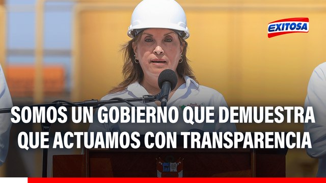 Dina Boluarte: Somos un gobierno que cumple y demuestra con hechos que actuamos con transparencia