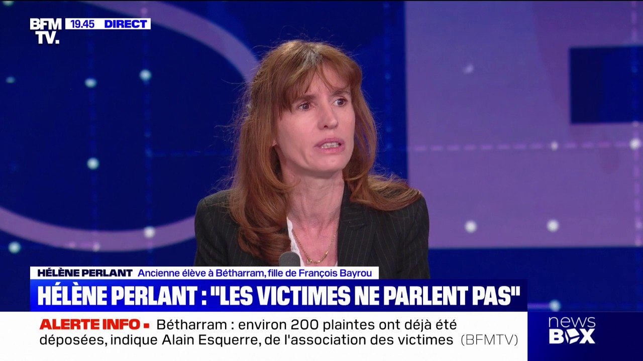 Bétharram: "Plus on en a sous les yeux, moins on voit", estime Hélène Perlant, ancienne élève de l'établissement catholique, fille de François Bayrou