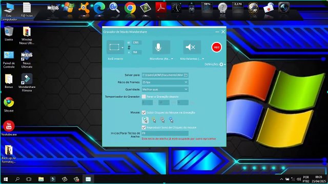 Como Gravar a Tela do PC Com o Wondershare Filmora 7.8.9 Ex. Um Tutorial