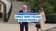 Trump e Melania a caminho de Roma para o funeral do Papa Francisco