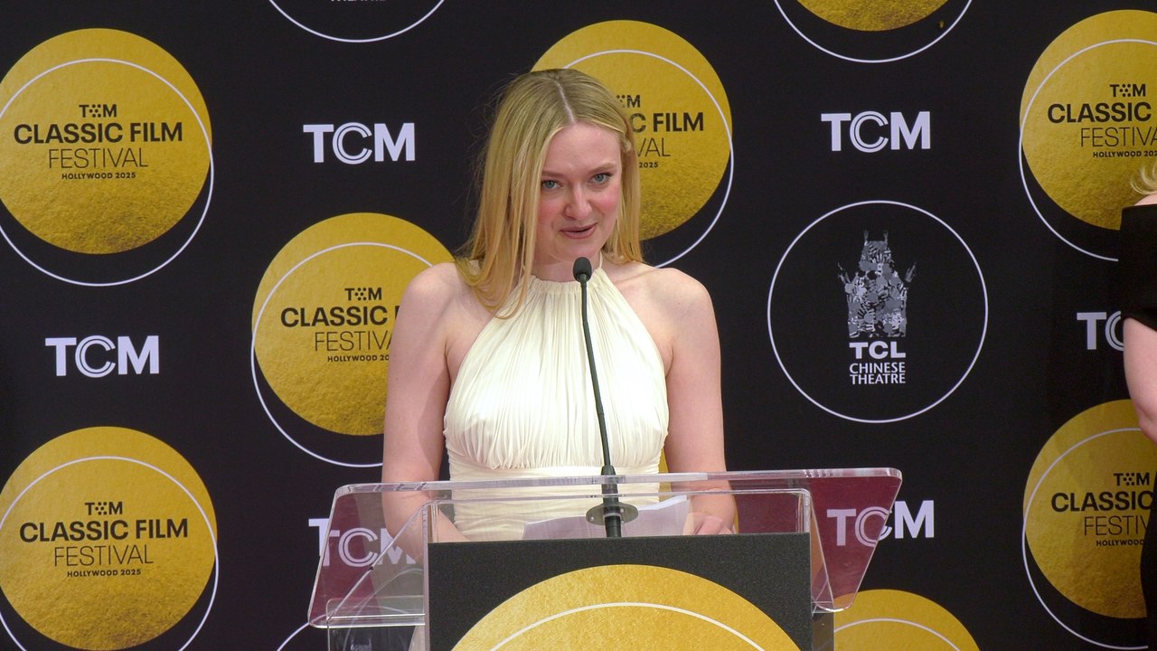 Dakota Fanning speech at Michelle Pfeiffer's handprint and footprint ceremony at the 2025 TCM Classic Film Festival