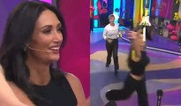 Pamela Díaz protagonizó divertido chascarro en pleno concurso