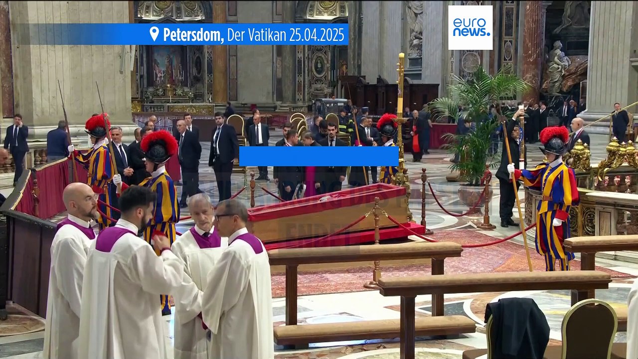 Die Aufbahrung von Papst Franziskus ist beendet