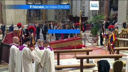 Die Aufbahrung von Papst Franziskus ist beendet