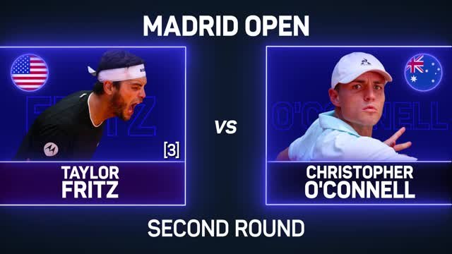 Fritz blitz sinks O'Connell in Madrid Open
