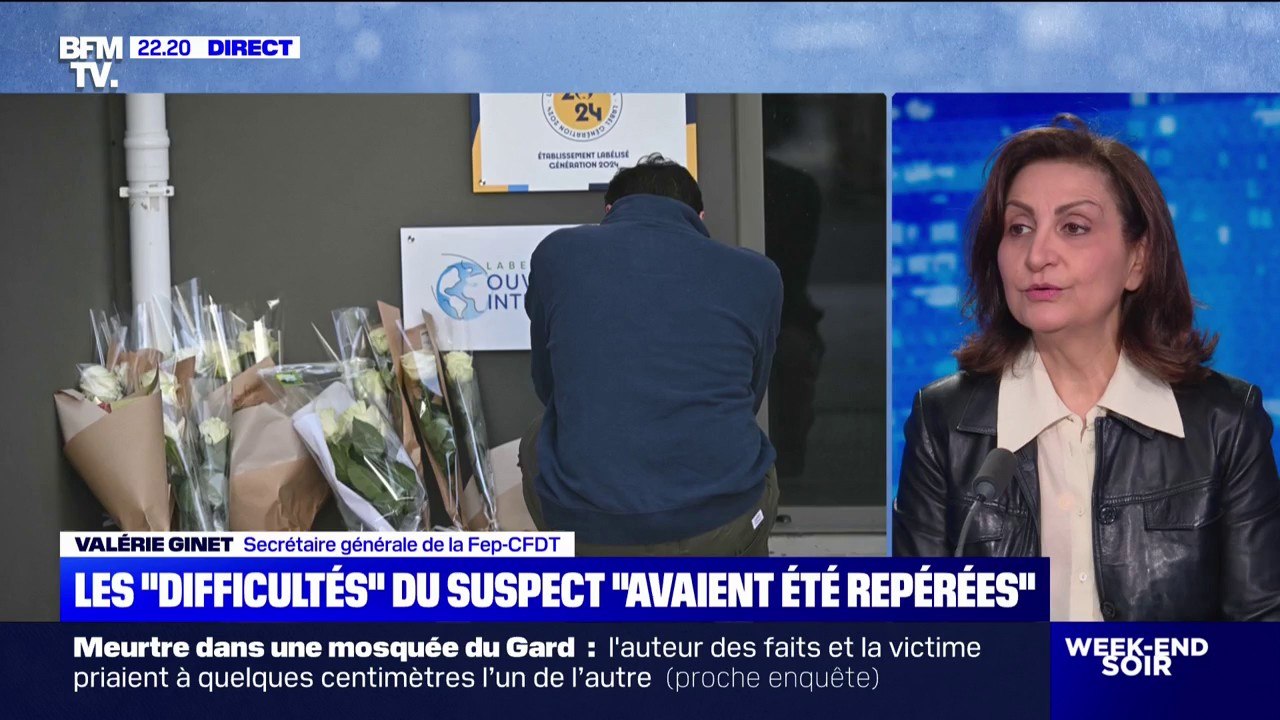 Attaque au couteau dans un lycée à Nantes: "Le problème, ce ne sont pas les couteaux, mais les enfants qui vont mal", indique Valérie Ginet, secrétaire générale de la Fep-CFDT