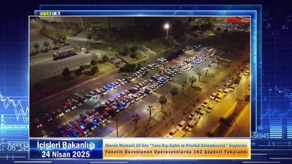 "Yasa Dışı Bahis ve Nitelikli Dolandırıcılık" Suçlarına Yönelik Operasyonlarda 182 Şüpheli Yakalandı