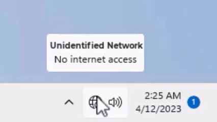 Solved - Unidentified network no internet access in windows 11/ 10