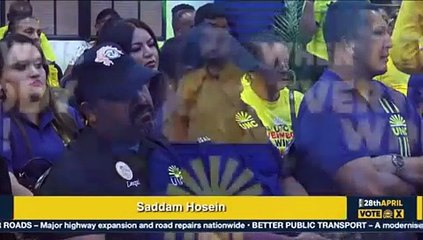 SADAAM PROMISES TO INVESTIGATE LAST MIN SPEND