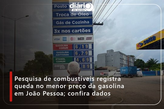 Pesquisa de combustíveis registra queda no menor preço da gasolina em João Pessoa; confira dados