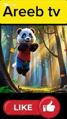 Cute panda cub and sheep story