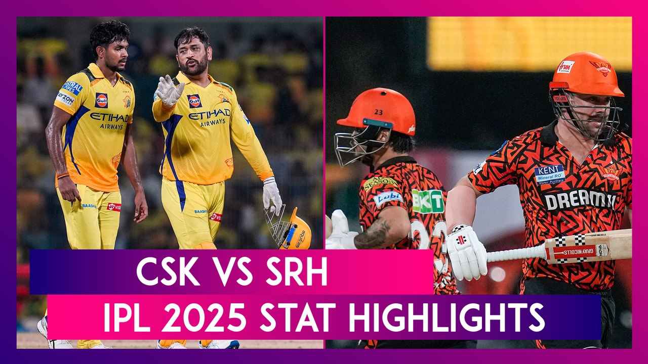 CSK vs SRH IPL 2025 Stat Highlights: Harshal Patel Helps Sunrisers Hyderabad Win At Chepauk