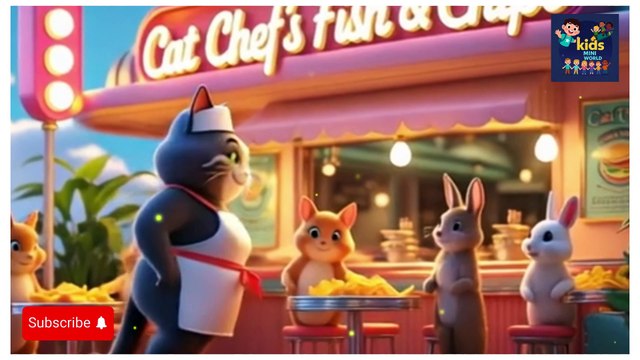 Cat Chef Cooks Perfect Fish and Chips | Funny Cat Cooking Food!