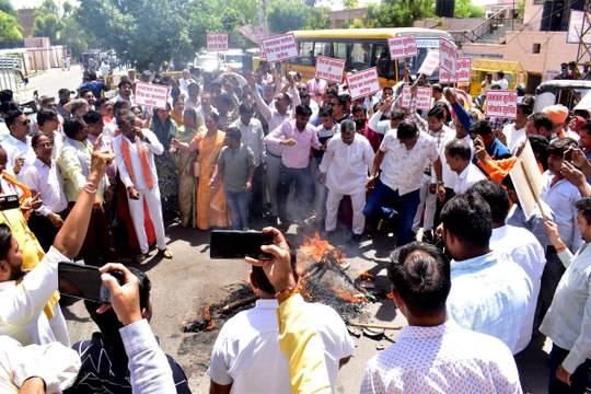 पहलगाम की आतंकी घटना के खिलाफ नागौर के लोगों में दिखा आक्रोश