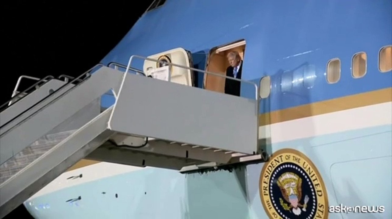 L'arrivo a Roma di Donald Trump per i funerali di Papa Francesco