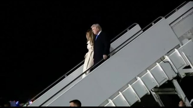 L'arrivo a Roma di Donald Trump per i funerali di Papa Francesco