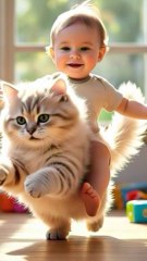 Cute baby having fun