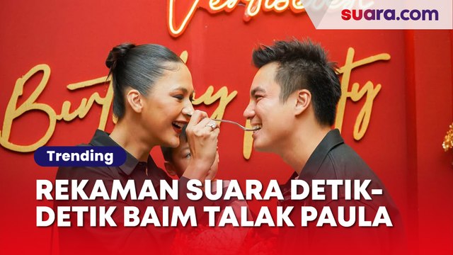 Rekaman Suara Detik-Detik Baim Wong Talak Paula Verhoeven Sampai 3 Kali