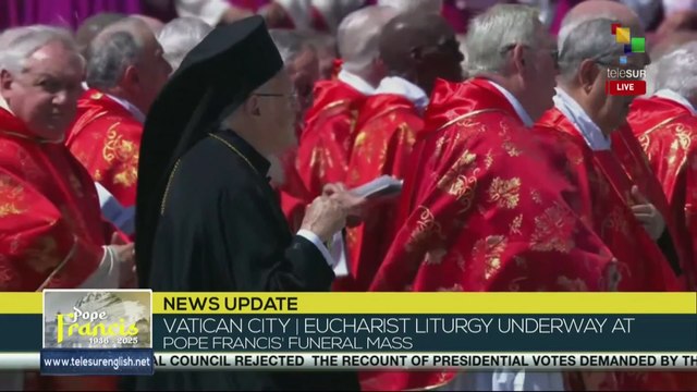 Vatican City | Eucharist liturgy underway at Pope Francis’ funeral mass