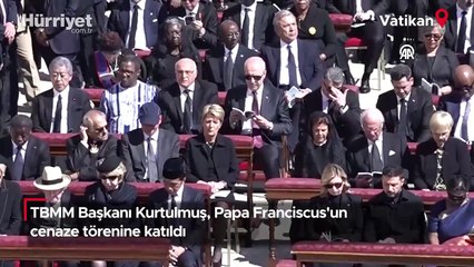 TBMM Başkanı Kurtulmuş, Papa Franciscus'un cenaze törenine katıldı