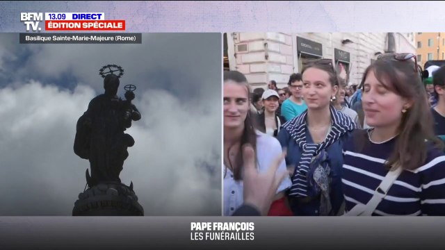On a vécu un moment hyper fort : une foule massée devant la basilique Sainte-Marie-Majeure pour l'inhumation du pape François