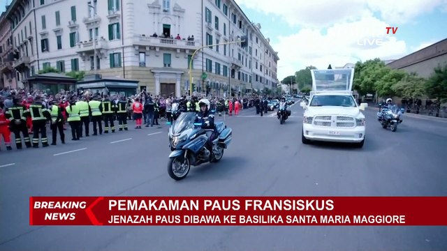 Momen Perjalanan Jenazah Paus Fransiskus ke Basilika Santa Maria Maggiore untuk Dimakamkan