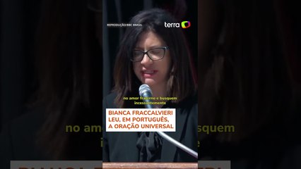 Brasileira faz leitura na missa de funeral do papa Francisco