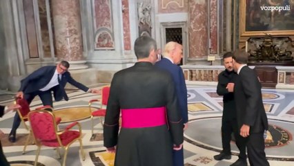 Imágenes de la reunión Trump-Zelenski en el Vaticaon