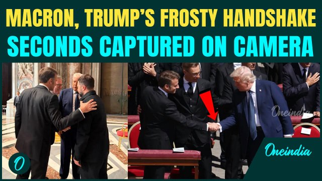 Pope Francis’ Funeral Sees Unexpected Trump-Macron Drama; Awkward Handshake Seconds Caught on Cam